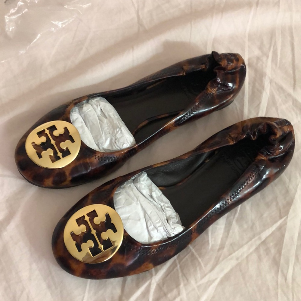 Tory Burch Reva- Patent Leather Leopard/Tortoise